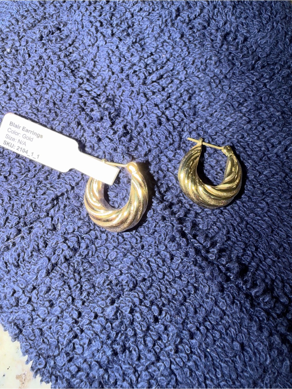 Hey Harper Blair Gold Twisted Hoop Earrings
